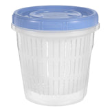 Pickle Jar With Strainer Insert Food Storage Container Holder Keeper Lifter Pickle Container With Airtight Lid For Olive Fruit Veggie