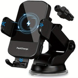 Car wireless 15W fast charging charger, car phone holder accessory