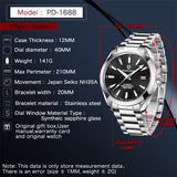 PAGANI DESIGN 40MM A150 Men's Watches Luxury Automatic Watch For Men Mechanical WristWatch Stainless Steel Sapphire Glass NH35