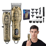 NEW RESUXI JM-2021 USB Rechargable Trimmer All Metal Hair Clipper Set Barber Professional Electric Men Cutting hine