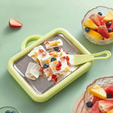 Durable DIY Kids Plate Rolled Ice Cream Maker - Homemade Frozen Yogurt & Gelato