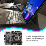 B75 8usb Btc Mboard Kit+cpu+fan+4g Ddr3 Ram+ Grease+sata Cable 8gpu A1155 Ddr3