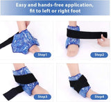 Medical Brace Ice Pack Hot Cold Therapy Flexible Gel Bead Reusable Foot Cooling Aid Sport Injury Pain Relief Ankle Support