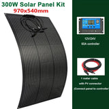 600W/300W Solar Panel Kit - 18V Flexible Monocrystalline Solar Cells Power Charger for Outdoor Camping, Yacht, Motorhome, Car, RV, Boat.