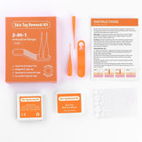 2 In 1 Removal Kit Mini Skin Mole Wart Remover With Cleaning Cotton Swab Facial Care Tool Portable