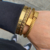 Men's stainless steel braided bracelet