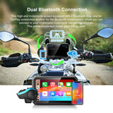 Motorcycle Navigator with Bulit-In Speaker 1000Nit Ips 7 Inch Toucreen Support Wireless Carplay Android Auto Dual Bluetooth