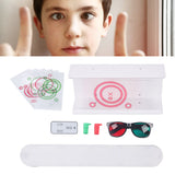Low Vision Test Chart with Glasses Red Green Stereo Test Vectograms Image LED Light