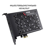 ezcap324B Gamer Raw PCIE 4K Video Game Capture Card Record & Live Stream for Gaming Systems Camcorders