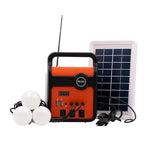 Emergency Lighting 2pcs/3pcs LED Bulbs with Solar Power Panel Generator Kit USB Charger FM Radio Camping Outdpper Home System