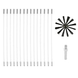 17Pcs Set Household Industrial Chimney Boiler Brush Dryer Cleaning Tool Fireplace Clean Kit