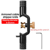 ACS-2 Armored Wire Stripper Optical Cable Fiber Optic Stripping Tool Jacket Slitter Sheath Cutter 4-10mm & 8-28.6mm