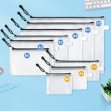 Pvc Waterproof Zipper Pouch File Holder Set School Office Supplies Durable Transparent Home for Students