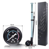High 300psi Bicycle Cycg 360° Rotatable Hose Aluminum Alloy Pump Built-in Pressure Gauge