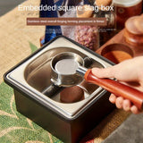 1pc Coffee Grounds Storage Box, Coffee Machine Tap Barrel Coffee Grounds Storage Box, Office, Home, Commercial Coffee Machine