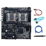 X99 Dual-socket Mboard A2011-3 Dual Cpu Ddr4 Memory+sata Cable+s Cable+