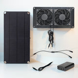 10W 12V Mini Ventilator - Waterproof Solar Panel Powered Fan for Greenhouse, Chicken Coop, Shed, Dog House Outside