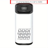 1pc Portable Car Air Purifier with USB Type-C, 3 Speeds, and Night Light