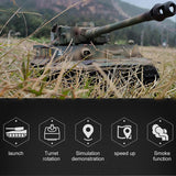 RC Tanks 1/16 Army Tank Toys for Boys  Remote Control Vehicles with Sound and Light RC Military Toys for Kids Boys Girls 2 Battery