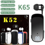 K65 K52 Wireless Earphones Bluetooth 5.2 Talk/Music Time 20 Hour,LED Display, Stereo Business Hands-free Headset With Mic Earbud