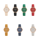 Ladies New Belt Watch Gold Shell Acupuncture Needle Casual Fashion Quartz Watch