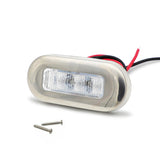 4pcs Boat Marine Grade 24V Large Waterproof Cool Blue LED Courtesy Lights Stair Deck Lamp boat lightings