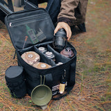 20 L Outdoor Camping Organizers with Handle Bag Large Capacity Gas Tank Tableware Box for Beach Picnic Road Trip Travel