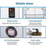 Ultrasonic Cleaner with Double-Frequency Digital Portable Washing Machine - 40KHz Ultrasound for Jewelry, Watches & Home Appliances (6L/2L)