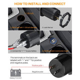 12V/24V 22W Waterproof 4.2A Dual USB Fast Socket Power Outlet Charger with Switch for Car Motorcycle Truck RV Boat