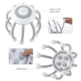 Fully automatic multi-functional silicone massage scalp hair brush hair scalp brush to relieve fatigue home small power massage