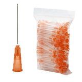 100 Pack 25Ga 5/8 Inch Injection Needle With Cap For Animal, Pet, Poultry And Industrial Dispensing Needle Accessories