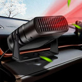 12V/24V Portable Car Heating Coog Window Defroster Deer 2-in-1 Electric Heater Fan Anti Fog Device Accessory