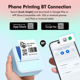 Mini Pocket Printer Portable Thermal Instant Photo Printing Label Maker hine BT Wireless Compatible with Android / iOS APP