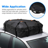 Waterproof Car Roof Cargo Carrier Universal Lage Storage Cube Bag for Travel Camping with Anti-slip Mat