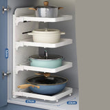 Kitchen Pot Rack Multi-layer Shelving Pot Under The Sink Cabinet Layered Storage