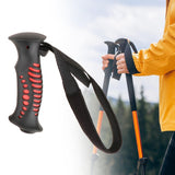 Walking Cane Hand Grip Portable Hiking Pole Handle for Rock Climbing Camping