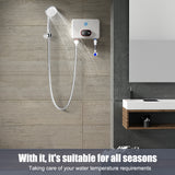 5.5KW Tankless Electric Hot Water Heater - 230V, LED Digital Display, On Demand, Overheating Protection, 30-55 Celsius
