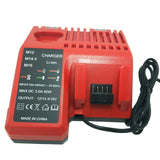For Milwaukee 10.8-18V Charger M12 M18 Power Tool Li-ion Battery Dual Charging Port EU AU US UK Plug Multi-Voltage