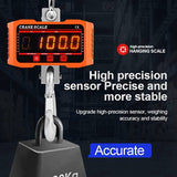 Digital 1500KG Hanging Scale,Portable Industrial Heavy Duty Crane Scale Durable Easy To Use