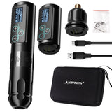 2022 Latest Ambition Wireless Tattoo Machine Pen Custom Brushless Motors Fast Charging Battery 2400mA./h For Tattoo Artist