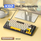 K82 Wired nical Keyboard,75% Layout ,Full Key Hot Swappable,Cool Backlight,Gamer Keyboard,For PC/Windows/