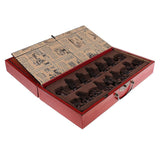 Antique Chinese Chess Collectibles Vintage Terracotta Army Pieces Wood Table