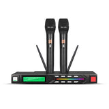 Handheld Portable Wireless Microphone System Mic UHF Long Range Dual Antenna for Karaoke Stage Performances UK Plug