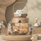 1PC Cartoon High Appearance Level Large Capacity Cute Straw Cup 860ML Temperature Resistance In Hand To Lift Water