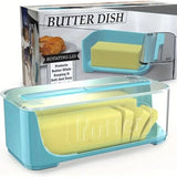 1PC, Creative Butter Box With Cover And Cutter - Transparent Household Saucer For Kitchen Gadgets