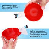 1Pcs Chicken Drinking Bowls Poultry Duck Waterer Automatic Chicken Drinker Yellow Cups For Bird Pigeon Drinking Fountain