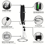 1Pcs Handheld Egg Panel Beater Electric Milk Frother Foam Maker Mixer Coffee Drink Frothing Wand Foamer Portable Blenders Cream