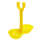 1Pcs Poultry Chicken Double Outlet Drinking Hanging Chicken Bird Quail Cups Nipple Drinker Poultry Waterer Feeding Supplies