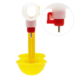1Pcs Poultry Chicken Double Outlet Drinking Hanging Chicken Bird Quail Cups Nipple Drinker Poultry Waterer Feeding Supplies