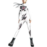 Women's Halloween Tight Body Skeleton Digital Printing Cool Jumpsuit